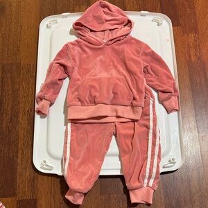 18M Pink Velour Hoodie & Jogger Set